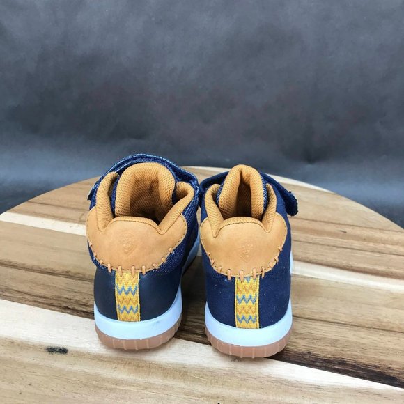 Step & Stride Blue High Top Hook and Loop Sneakers Little Kids Size 7 - Picture 4 of 7